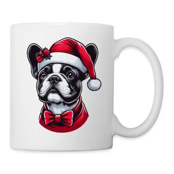 Cute Frenchie Puppy The Santa Claus - Mug - white - Right