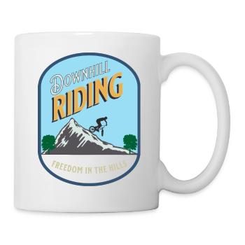 Downhilll Riding Design - Mug - white - Right