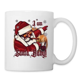 Weihnachten Dabbing Santa Claus mit Punsch - Tasse - Weiß - Rechts