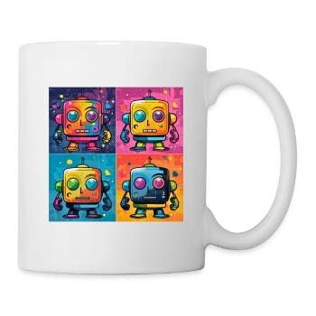 Playful Bot: A Pop Art, Fusion Robot. - Mug - white - Right