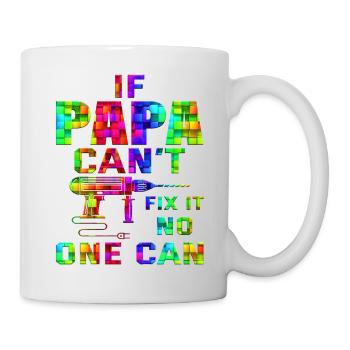 Opa, Oma, Opa, Oma, Papa, Mama, - Tasse - Weiß - Rechts