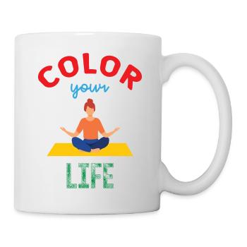 Meditation - Yoga - Color your life - Mug - white - Right