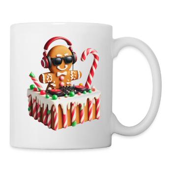Lebkuchen-DJ-Pult Weihnachtsfeiertag Zuckerstange - Tasse - Weiß - Rechts