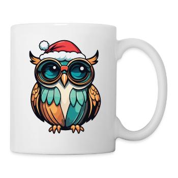 Owl Christmas Drawing - Mug - white - Right