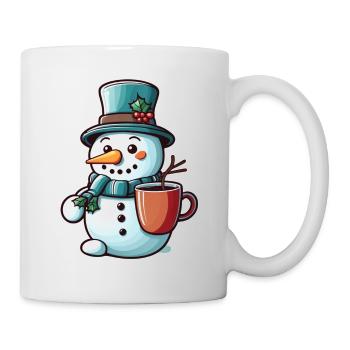 bonhomme de neige - Mug blanc - blanc - Droite