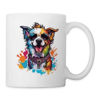 Chien / Animal / Animal de compagnie / Patte / Nez poilu / Wauwau - Mug blanc - blanc - Droite
