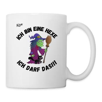 Ich bin eine Hexe ich darf das! - Tasse - Weiß - Rechts