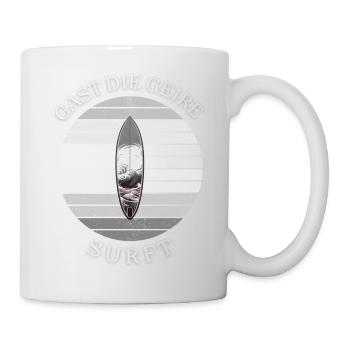 Guy surfant geire. Chemises en dialecte anversois - Mug blanc - blanc - Droite