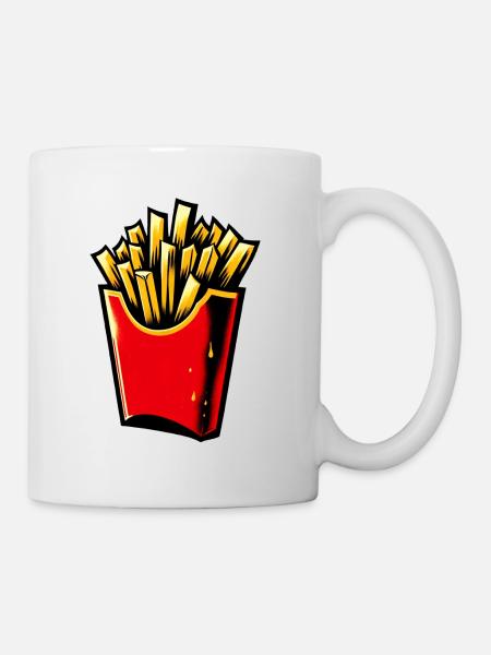 Pommes 🍟 - Tasse - Weiß