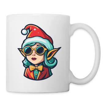Elf Christmas Drawing - Mug - white - Right