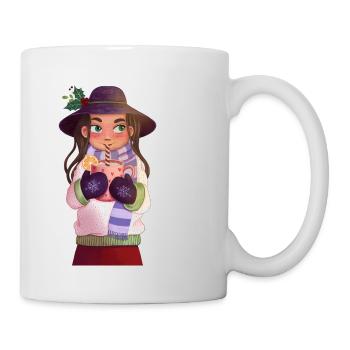 Weihnachtsmarkt Manga Mädchen - Tasse - Weiß - Rechts