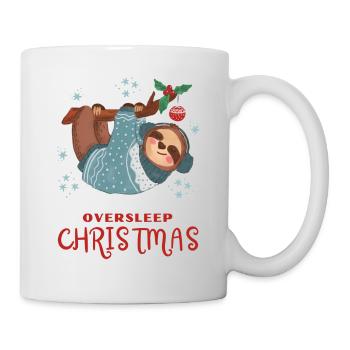 Joyeux Noël paresseux endormi en hiver - Mug blanc - blanc - Droite