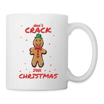 Gingerbread design: Don´t crack for Christmas - Mug - white - Right