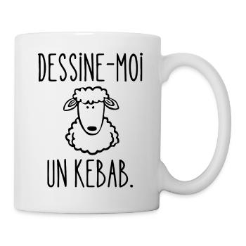 dessine-moi un kebab - Mug blanc - blanc - Droite