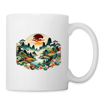 Vibrant Chinese Folk Landscape - Mug - white - Right