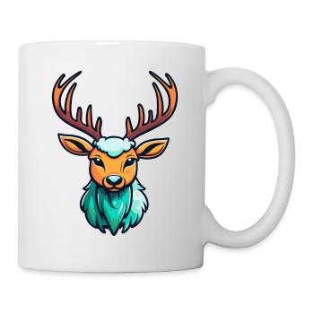Reindeer Christmas Illustration - Mug - white - Right