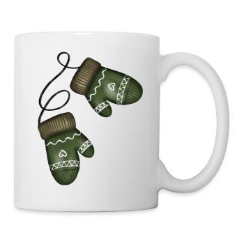 Weihnachten - Winter - Handschuhe - Tasse - Weiß - Rechts