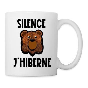silence j'hiberne - Mug blanc - blanc - Droite