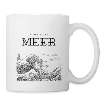 Schützt das Meer - Tasse - Weiß - Rechts