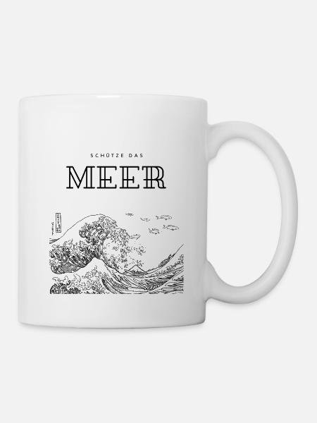 Schützt das Meer - Tasse - Weiß