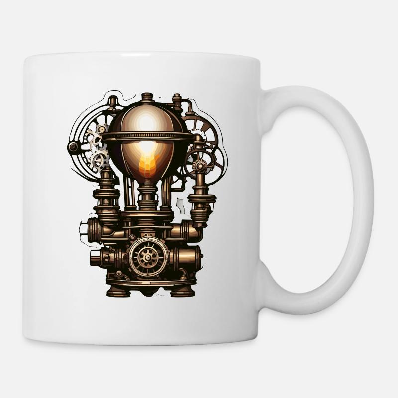 Glühbirne / Leuchtmittel / Helligkeit / Licht - Tasse - Weiß