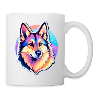 Illustration de berger allemand - Mug blanc - blanc - Droite