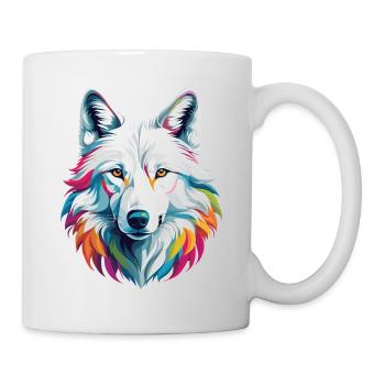 Loup blanc - Mug blanc - blanc - Droite
