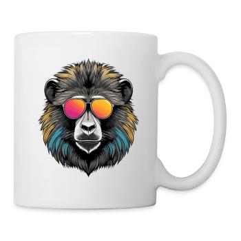 Pavian - Tasse - Weiß - Rechts