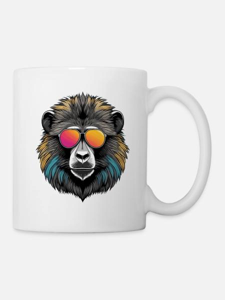 Pavian - Tasse - Weiß