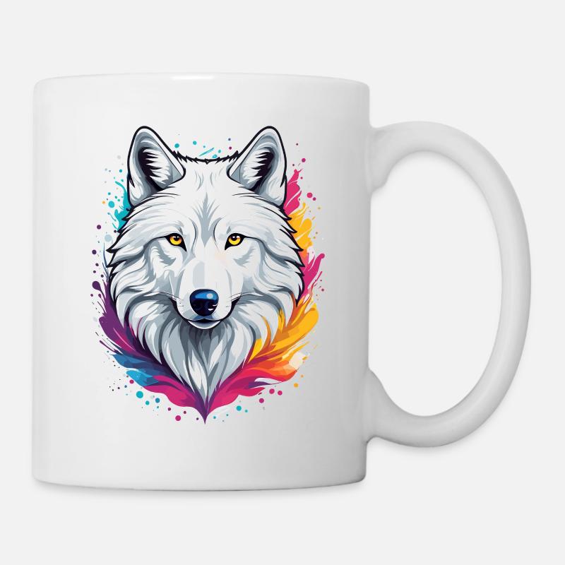 Arktischer Wolf - Tasse - Weiß