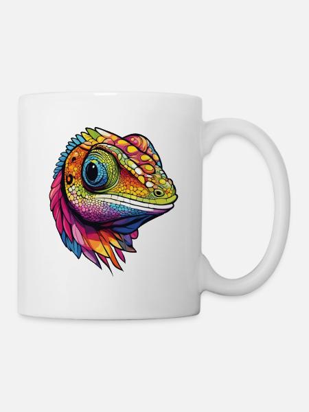 Chamäleon - Tasse - Weiß