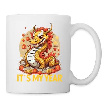 Year Of The Dragon Happy Chinese New Year 2024 - Tasse - Weiß - Rechts