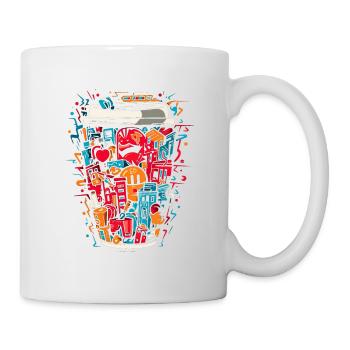 Urban Coffee Scene pop art design - Mug - white - Right