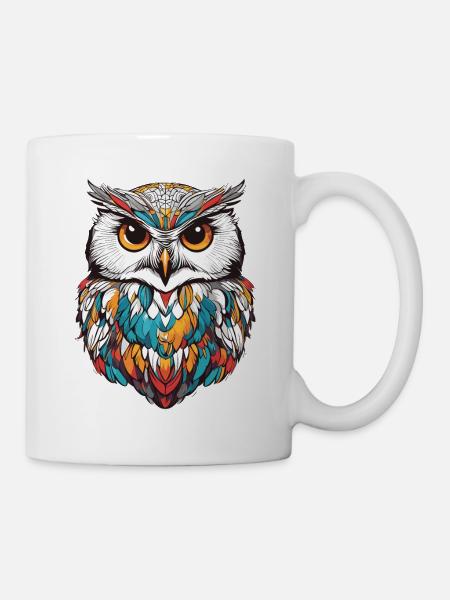 Schnee-Eule - Tasse - Weiß