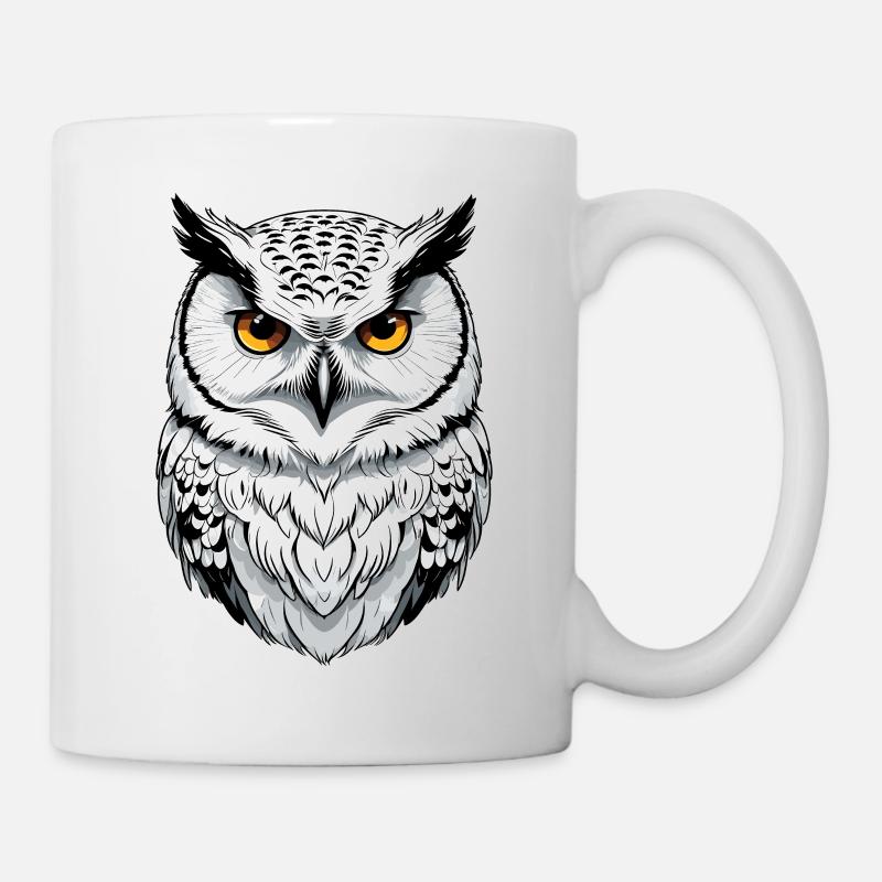 Schnee-Eule - Tasse - Weiß