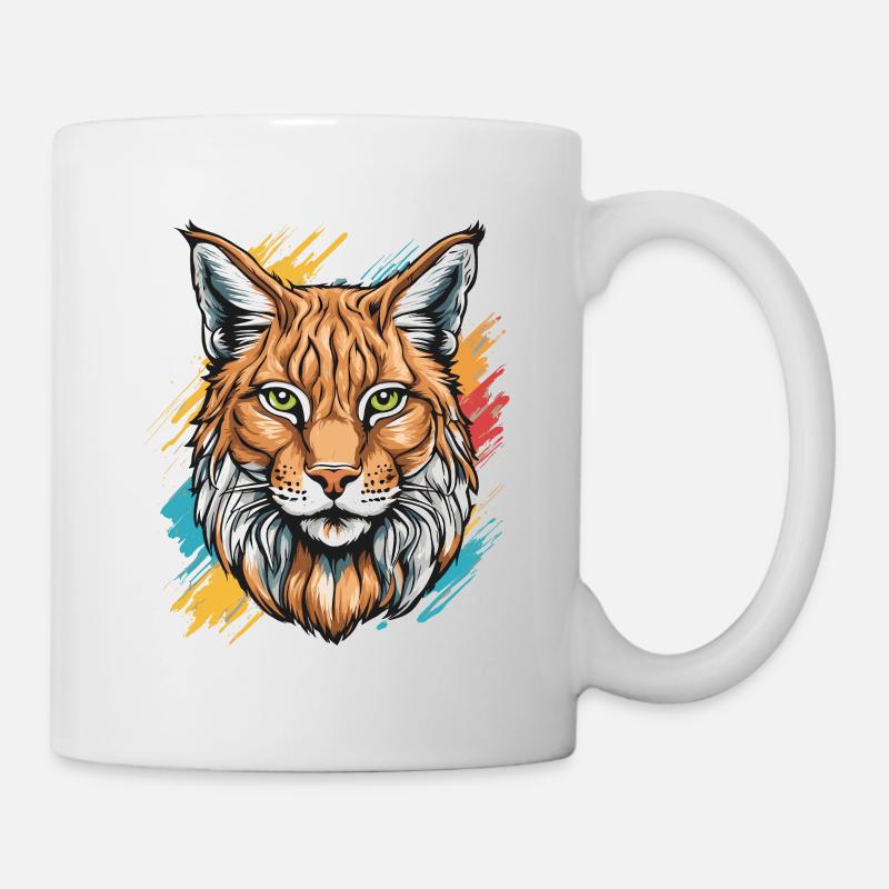 Luchs-Katze - Tasse - Weiß