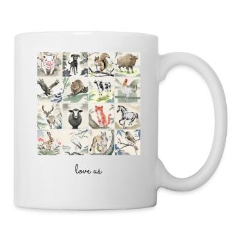 Aimez-nous Collage - Mug blanc - blanc - Droite