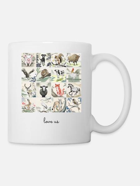 Love Us Collage - Mug - white