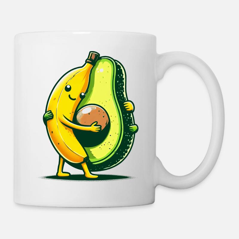 Hug Fruit Banana Love Avocado Funny - Mug - white