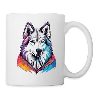 Schlittenhund - Tasse - Weiß - Rechts