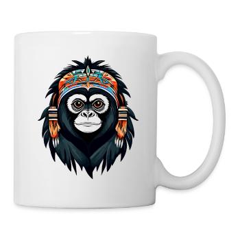 Gibbon - Tasse - Weiß - Rechts