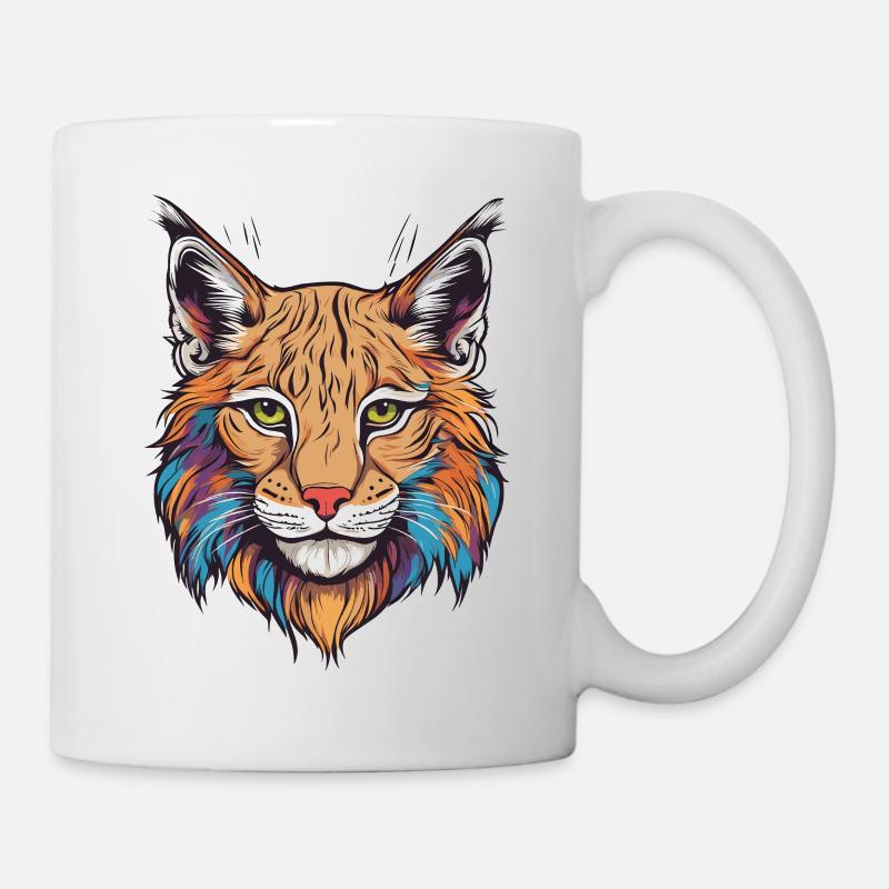 Luchs-Katze - Tasse - Weiß