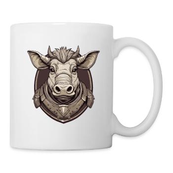 Wildschwein-Rüstung - Tasse - Weiß - Rechts