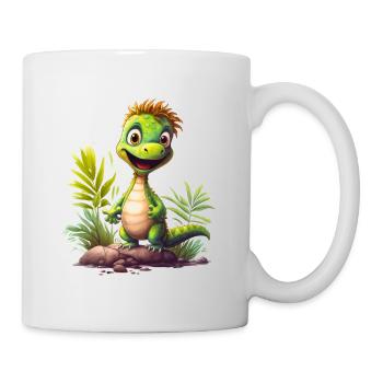 Retro Rex Roar T-Shirt - Tasse - Weiß - Rechts