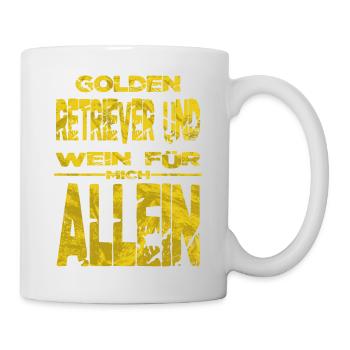 wine glass red wine alcoholic funny german shepherd - Mug - white - Right