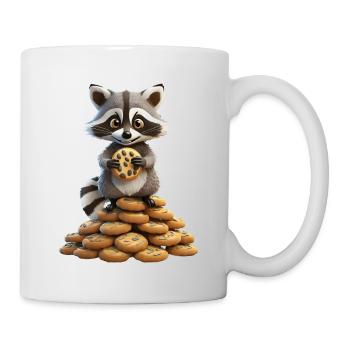 Ich habe 99 Kekse bekommen, weil ein ... Habe einen gegessen - süßer Waschbär - Tasse - Weiß - Rechts