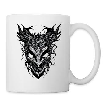 Dragon, Dragon Head, Mask, Face, Monster, Head - Mug - white - Right