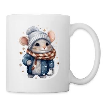 Cute Winter Mouse - Mug - white - Right