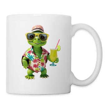 Ne vous dépêchez pas, soyez heureux, mignonne petite tortue tortue - Mug blanc - blanc - Droite