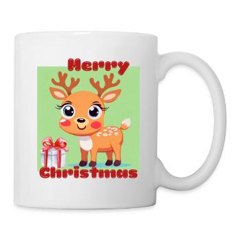 Renne de Noël - Mug blanc - blanc - Droite